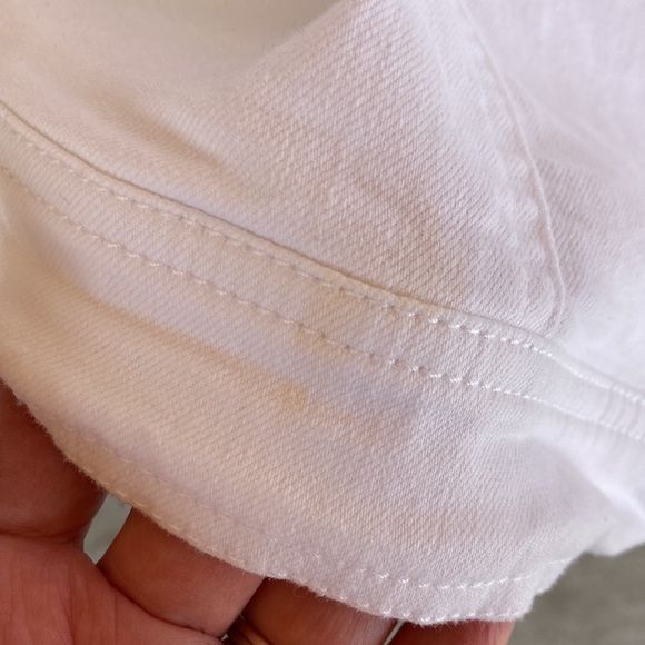Catherine’s Women’s 3X Denim Jacket White EUC Pockets Eyelet Accent Cotton Blend - Picture 8 of 10